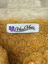 80s Mustard Ribbon Knit Cardigan