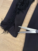 90s Black Western Fringe Blazer