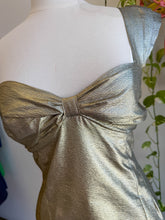 80s Metallic Gold Bombshell Dress