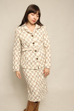 70s Dormeuil Plaid Skirt Suit Set
