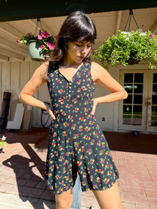 90s Floral Romper