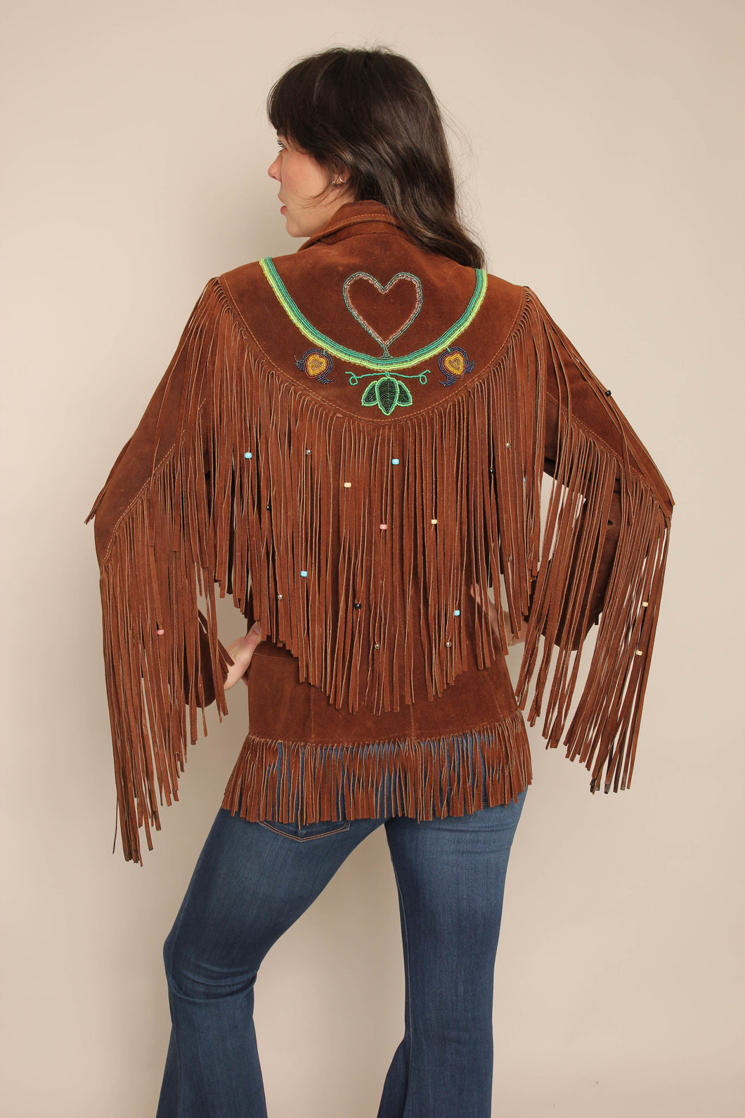 70s Ms. Pioneer Beaded Fringe Jacket