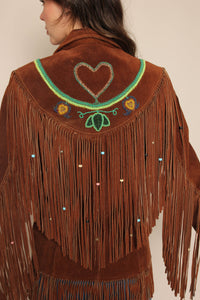 70s Ms. Pioneer Beaded Fringe Jacket