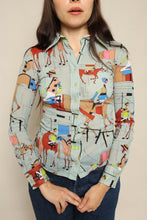 70s Equestrian Horse Racing Shirt