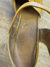 70s Yellow Platform Wedge Sandals