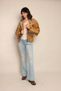 50s Moose Hide Beaded Fringe Jacket
