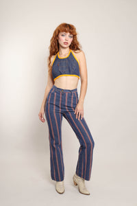 70s Mod Striped Jeans