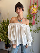 70s Gauze Cotton Blouse