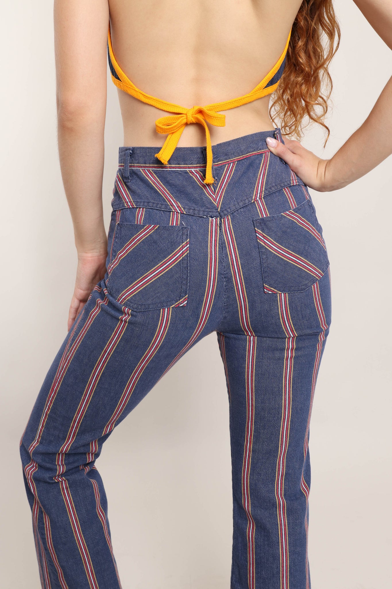 70s Mod Striped Jeans – Luxie Vintage