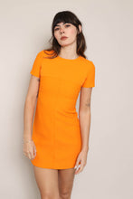 70s Orange Mod Mini Dress