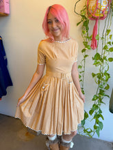 50s Brown Gingham Dress