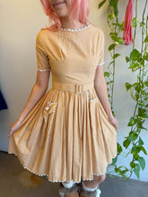50s Brown Gingham Dress