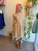 50s Brown Gingham Dress