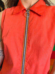 60s Orange O-Ring Dress