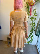 50s Brown Gingham Dress