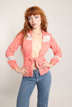 70s Peach Lace Cover Up