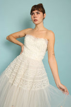 50s Tea Length Tulle Wedding Gown