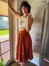 70s Burnt Sienna Prairie Skirt