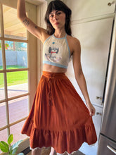 70s Burnt Sienna Prairie Skirt