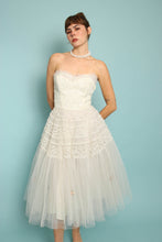 50s Tea Length Tulle Wedding Gown