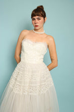 50s Tea Length Tulle Wedding Gown