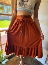 70s Burnt Sienna Prairie Skirt