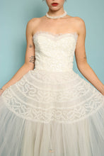 50s Tea Length Tulle Wedding Gown