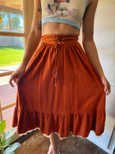 70s Burnt Sienna Prairie Skirt