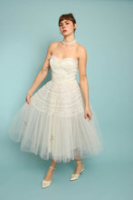 50s Tea Length Tulle Wedding Gown