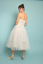 50s Tea Length Tulle Wedding Gown