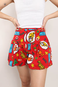 00s Garfield Print Shorts