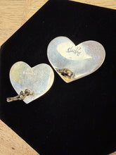 ❤️ 80s Harlene Korey Sterling Silver Heart Earrings