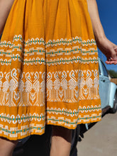 50s Bird Print Cotton Skirt