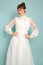 80s Victorian Wedding Gown With Train