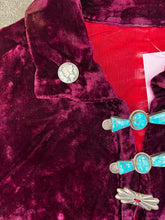 40s Navajo Velvet & Turquoise Blouse