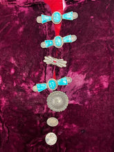 40s Navajo Velvet & Turquoise Blouse