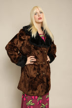 70s Faux Fur Coat With Collar