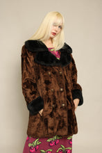 70s Faux Fur Coat With Collar