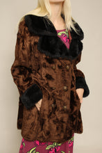 70s Faux Fur Coat With Collar