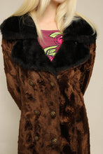 70s Faux Fur Coat With Collar