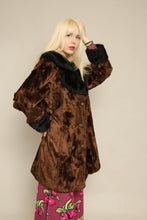 70s Faux Fur Coat With Collar