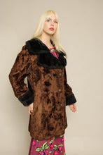 70s Faux Fur Coat With Collar