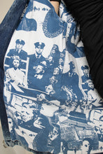 90s Michael Sloan Acid Wash Denim Jacket With Pop Art Lining