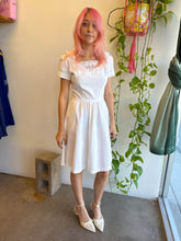 60s White Cotton Dress