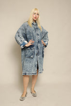 90s Michael Sloan Acid Wash Denim Jacket With Pop Art Lining