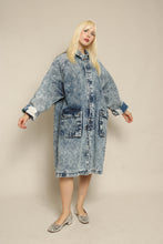 90s Michael Sloan Acid Wash Denim Jacket With Pop Art Lining
