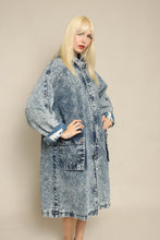 90s Michael Sloan Acid Wash Denim Jacket With Pop Art Lining