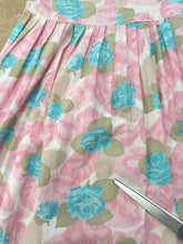❤️ 50s Blue Rose Cotton Dress