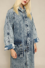90s Michael Sloan Acid Wash Denim Jacket With Pop Art Lining