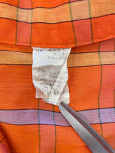 70s Orange Plaid Dress